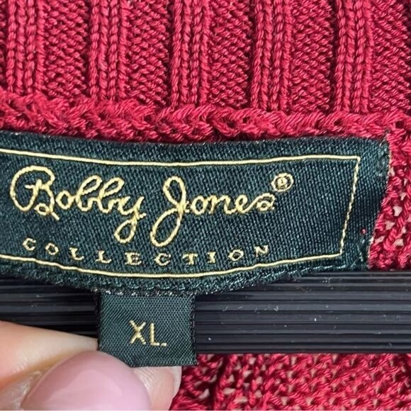 Bobby Jones Vintage Men’s Golf Sweater Vest 2004 US Open Shinnecock Red Size XL - Picture 6 of 7